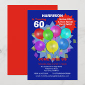 60e mijlpaal op persoonlijke titel uitnodigen kaart (Voorkant / Achterkant)