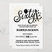 60e mijlpaal verjaardag kaart (Voorkant / Achterkant)