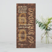 60e moderne 'Birthday Chocolate'-koffieCamo Tall Kaart (Staand voorkant)