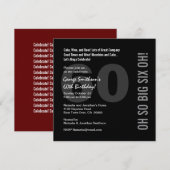 60e moderne dag zwart-wit - Rood SIX OH Ver 02 Kaart (Voorkant / Achterkant)