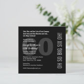 60e moderne dag zwart-wit - Rood SIX OH Ver 02 Kaart (Staand voorkant)