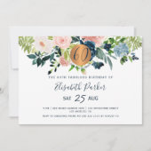 60e Moderne marinebloemen waterverf verjaardagsfee Kaart (Voorkant)