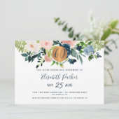 60e Moderne marinebloemen waterverf verjaardagsfee Kaart (Staand voorkant)