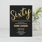 60e moderne zestig verjaardagsfeest kaart (Staand voorkant)