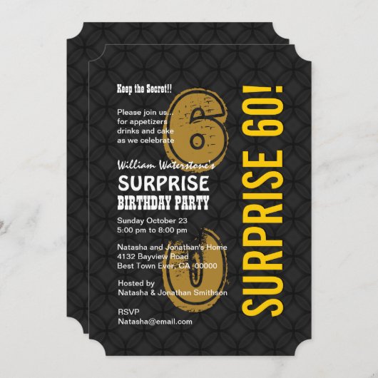 60e moderne zwarte gouden A01-goudkoorts Kaart (Voorkant / Achterkant)