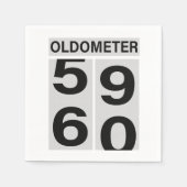 60e Oldometer Verjaardag Servet (Voorkant)