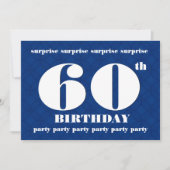60e OPLEIDING Modern Blue and White Birthday W081 Kaart (Voorkant)