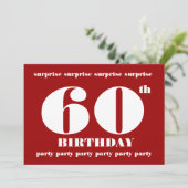 60e OPPERVLAKTE Sjabloon voor uitnodiging van de B (Staand voorkant)