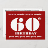 60e OPPERVLAKTE Sjabloon voor uitnodiging van de B (Voorkant / Achterkant)