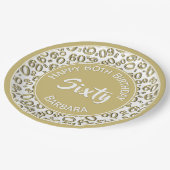 60e Partij Willekeurige Nummer Patroon Goud/Wit Papieren Bordje (Gekanteld)