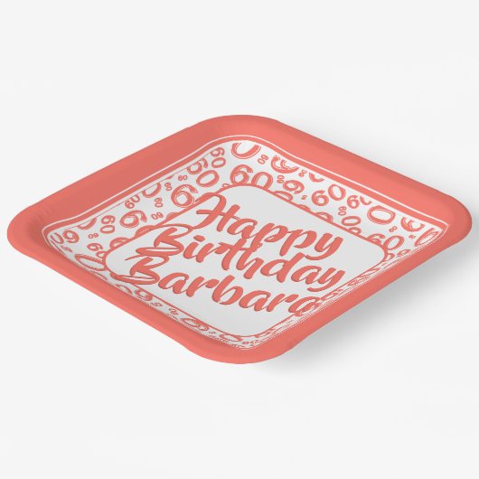 60e Partij Willekeurige Nummer Patroon Koraal & Wi Papieren Bordje (Gebogen)