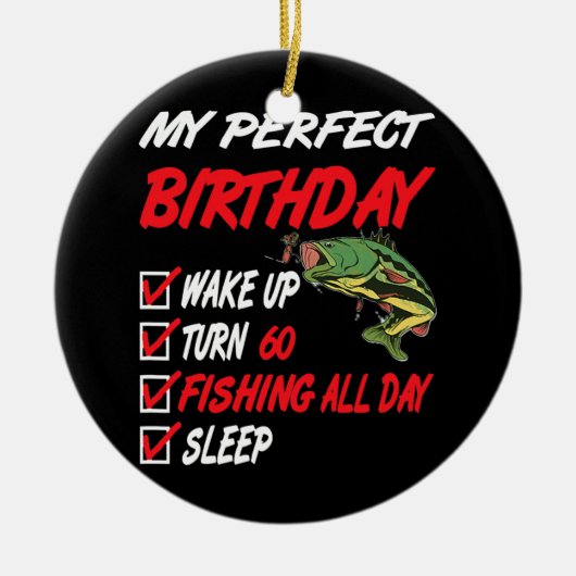 60e perfecte verjaardag Vist 60 jaar oud Keramisch Ornament (Voorkant)