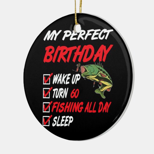 60e perfecte verjaardag Vist 60 jaar oud Keramisch Ornament (Links)