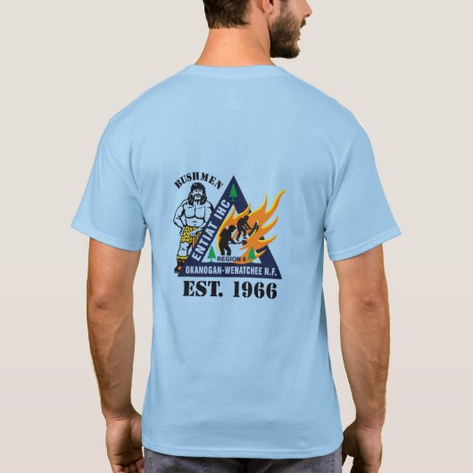 60e Reünie T-shirt blauw (Achterkant)