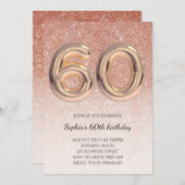 60e Roos op de geboorte Gold Glitter Elegant Kaart (Voorkant / Achterkant)