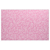 60e roze en wit Random Number Patroon 60 Stof (Fat Quarter)
