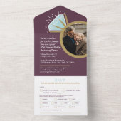 60e RSVP-foto van RSVP-bruiloft RSVP All In One Uitnodiging (Binnen)