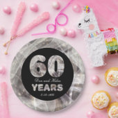 60e Ruitenpartij Jubileum Papieren Bordje (Feest)