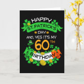 60e St. Patricks Day Verjaardag Opa Oma 60e Kaart (Gele Bloem)