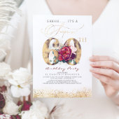 60e Surprise Birthday Party Gold en Bourgogne Kaart