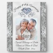 60e tot en met 75e weddenschap Jubileum Gift Ideas Fotoplaat (Voorkant)