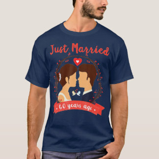 60e trouwdag 60 jaar geleden net getrouwd t-shirt
