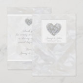 60e trouwdag diamanten hart bedankkaart (Voorkant / Achterkant)