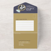 60e trouwdag feestje diamanten ring all in one uitnodiging (Buitenkant)