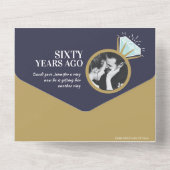 60e trouwdag feestje diamanten ring all in one uitnodiging (Achterkant)