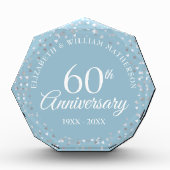 60e trouwdag Liefde Harten Confetti Fotoblokken (Voorkant)