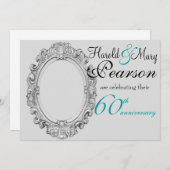 60e trouwdag-uitnodiging kaart (Voorkant / Achterkant)