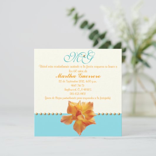 60e uitnodiging ter gelegenheid van de geboorte (Staand voorkant)