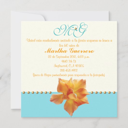 60e uitnodiging ter gelegenheid van de geboorte (Voorkant)