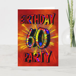 60e uitnodiging van de Birthday Party