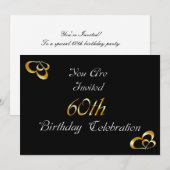 60e uitnodiging van de Birthday Party (Voorkant / Achterkant)