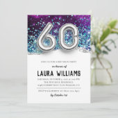 60e uitnodiging van de Birthday Party (Staand voorkant)