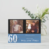 60e uitnodiging van de Birthday Party (Staand voorkant)