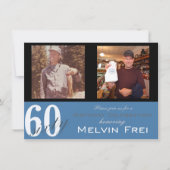 60e uitnodiging van de Birthday Party (Voorkant)