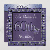 60e uitnodiging van de Birthday Party (Voorkant / Achterkant)