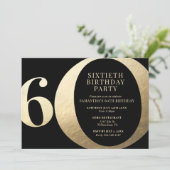 60e uitnodiging van de Birthday Party (Staand voorkant)