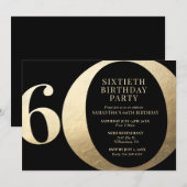 60e uitnodiging van de Birthday Party (Voorkant / Achterkant)