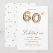 60e uitnodiging van de Birthday Party (Voorkant / Achterkant)