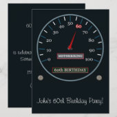 60e uitnodiging van de Birthday Party (Voorkant / Achterkant)