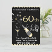 60e uitnodiging van de Birthday Party (Staand voorkant)