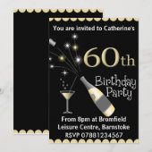 60e uitnodiging van de Birthday Party (Voorkant / Achterkant)
