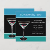 60e uitnodiging van de Birthday Party (Voorkant / Achterkant)