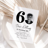 60e uitnodiging van de Birthday Party | 60e verjaa