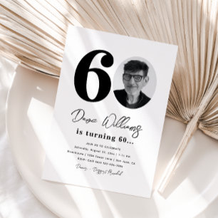 60e uitnodiging van de Birthday Party   60e verjaa