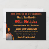 60e uitnodiging van de Birthday Party - Golf - Siz (Achterkant)