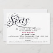 60e uitnodiging van de verjaardag (Voorkant)